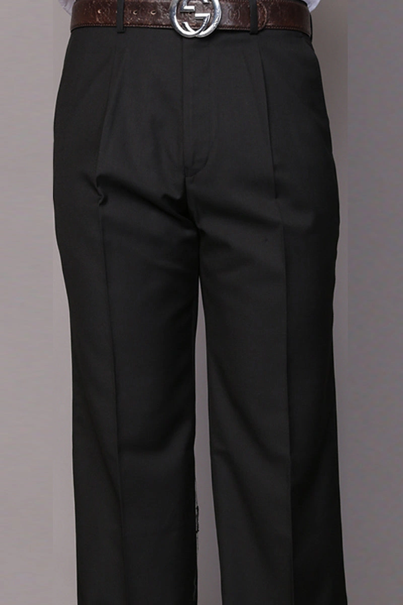 Pantalon de costume plissé homme en laine noire élégance intemporelle et confort absolu style classique parfait