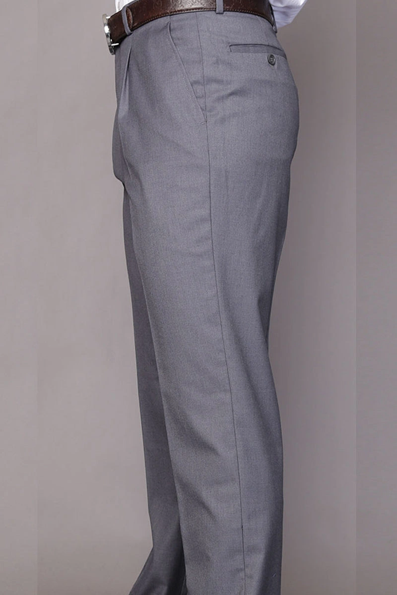 Pantalon de costume en laine vierge pour homme grand et fort gris anthracite élégance intemporelle parfait ajustement